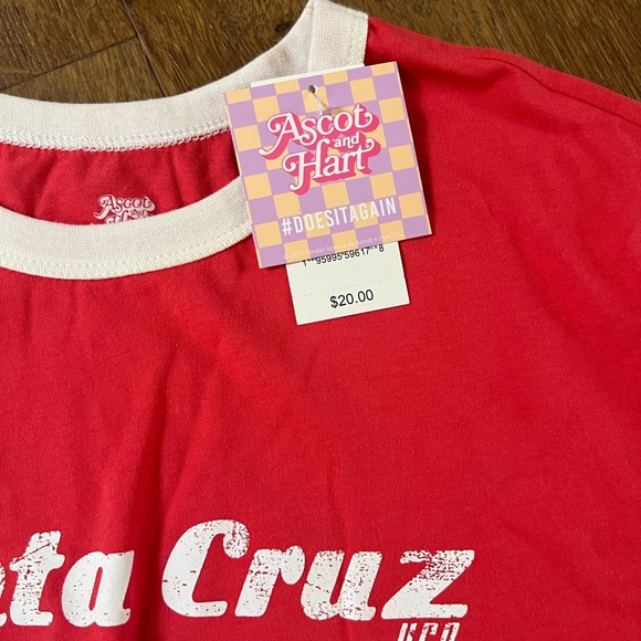 Ascot + Hart Santa Cruz Red Graphic T-Shirt + Shorts Size M NEW w/tags !!! - Picture 6 of 8